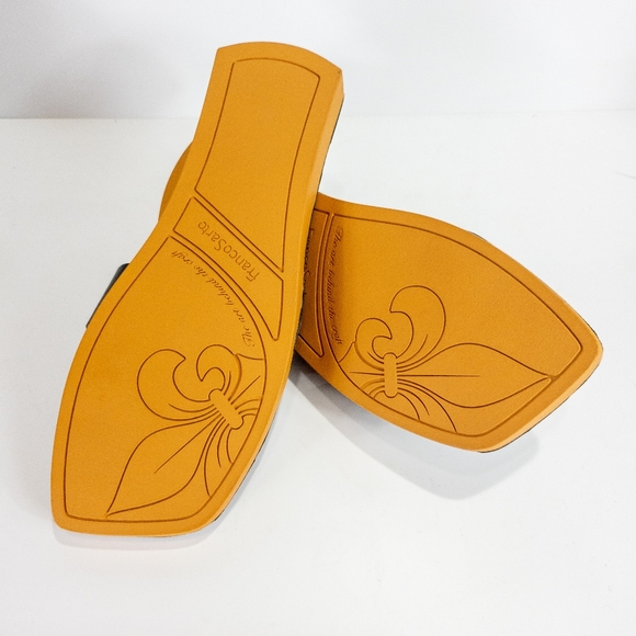 Franco Sarto Capri Slide Sandals Black -9 - Picture 8 of 8